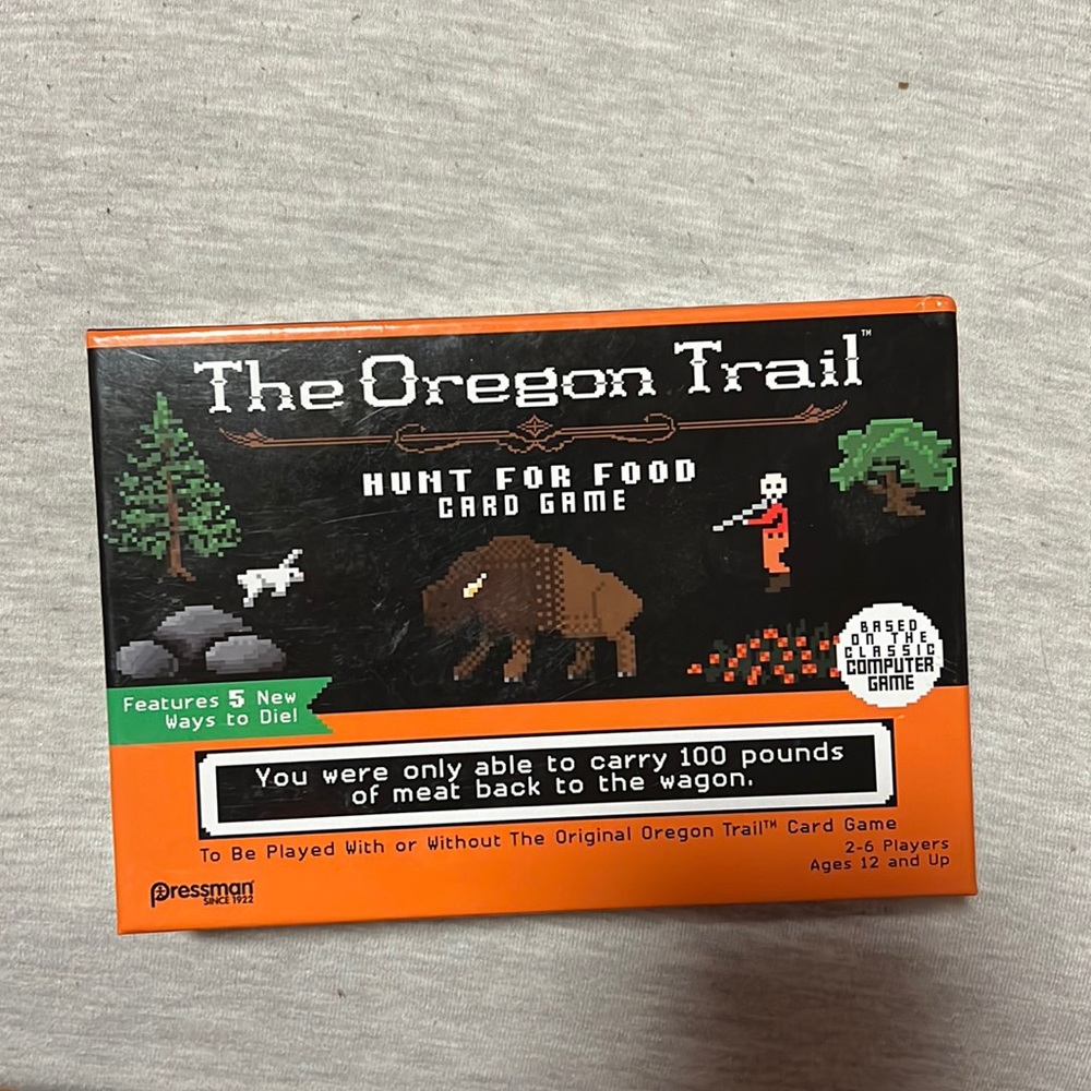 The Oregon Trail Hunt for Food Card Game